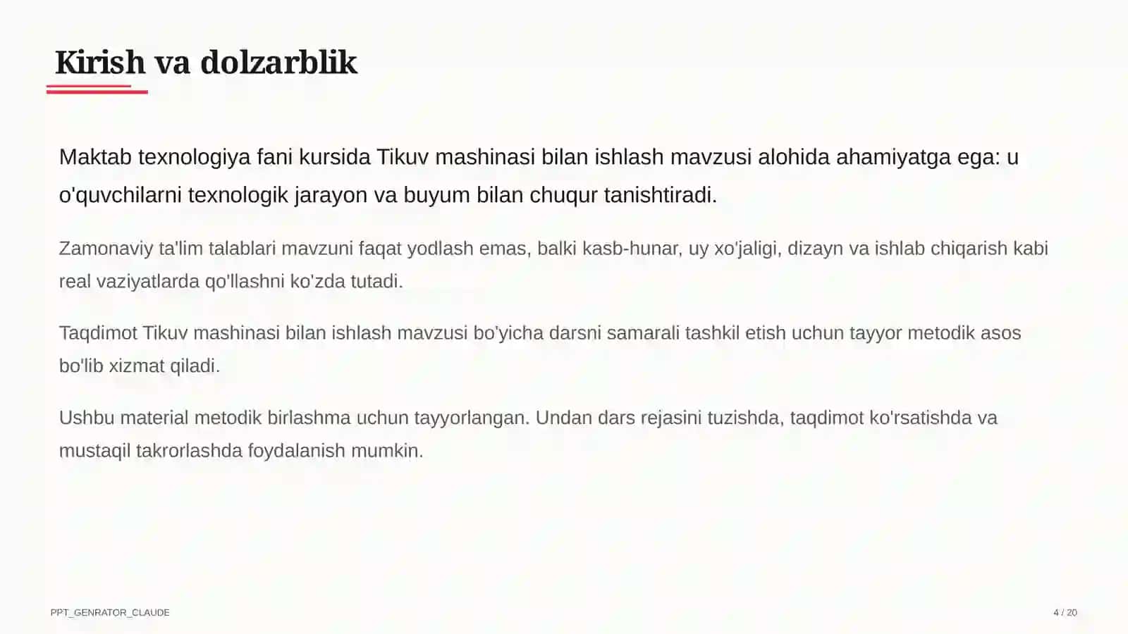 Tikuv mashinasi bilan ishlash (6-sinf) 4