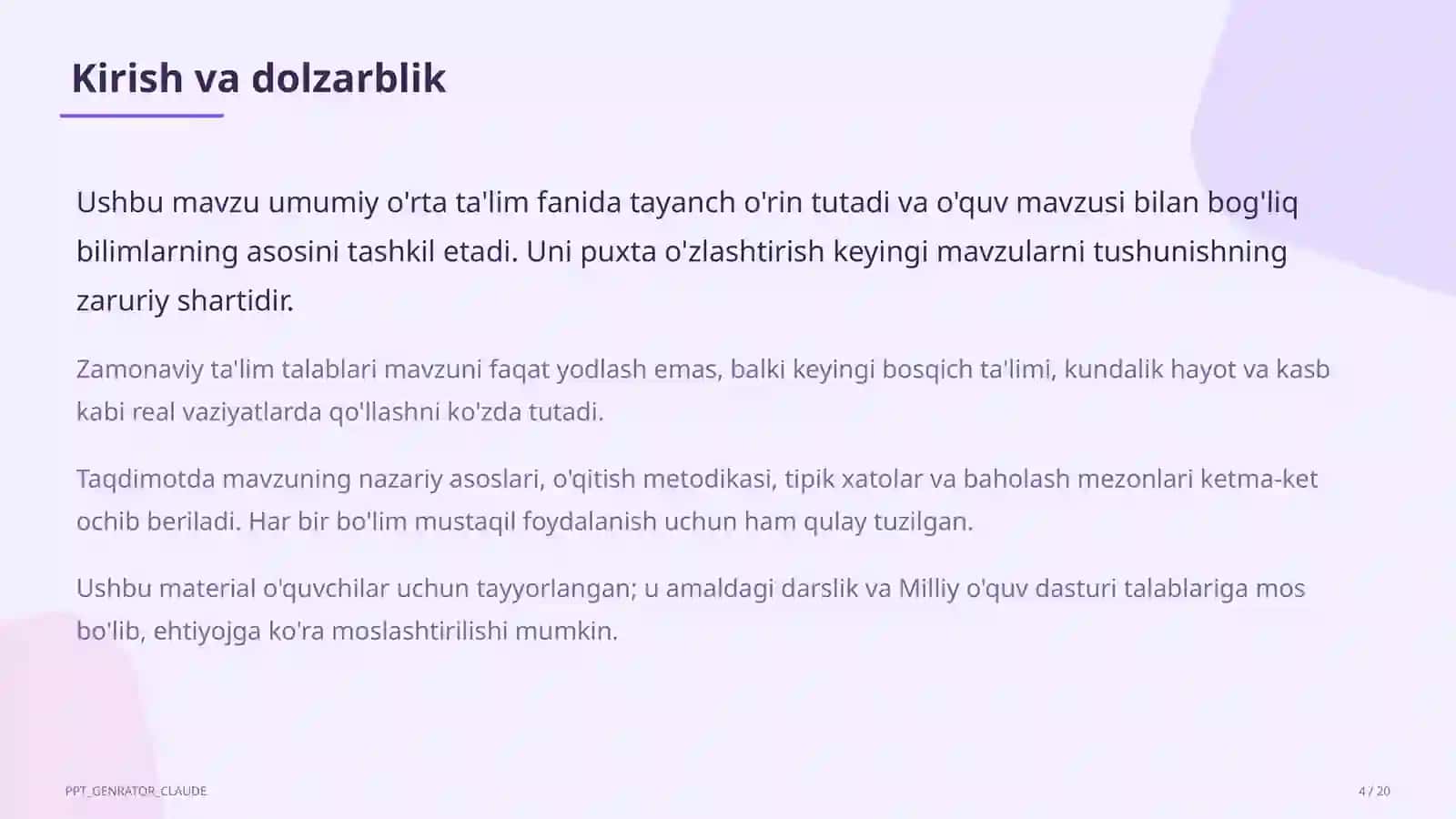 Yuqori sinflarda sun'iy intellekt darslari: nimani va qanday o'qitamiz? 4