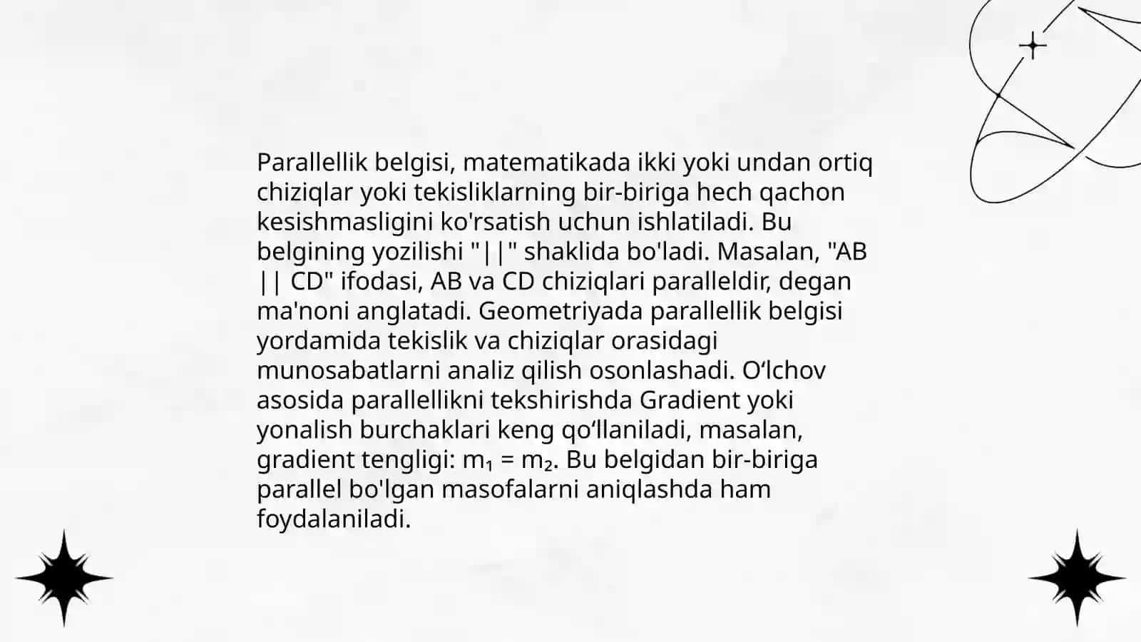 Parallel to'g'ri chiziqlar 4
