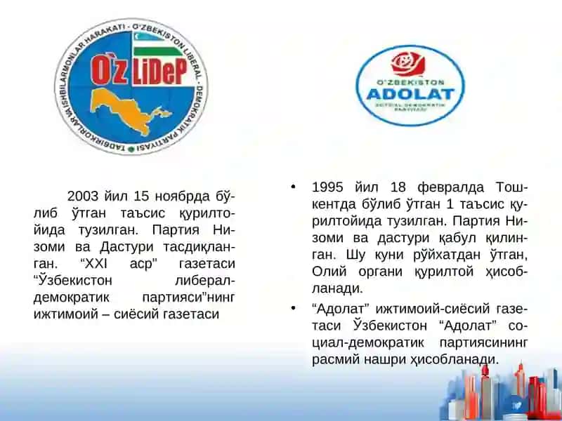 O‘zbekistonda demokratik, fuqarolik jamiyati asoslarining shakllanishi, amalga oshirilgan siyosiy islohotlar 4