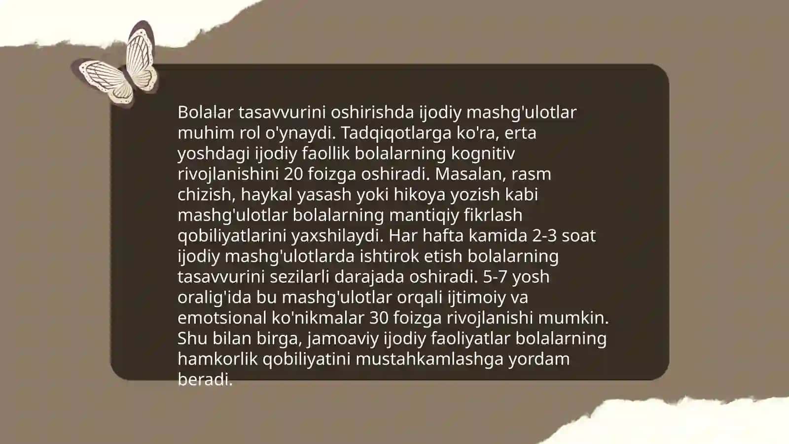 Bolalarni har tomonlama rivojlantirishda ijodiy faoliyatning ahamiyati 4