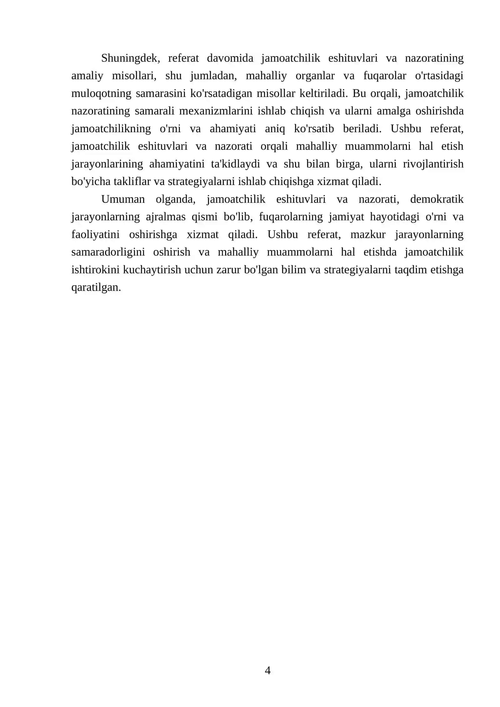 Jamoatchilik eshituvlari va jamoatchilik nazorati: mahalliy muommalarni hal etishning demokratik vositalari 4