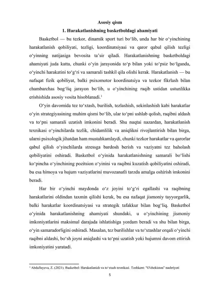 Basketbol o‘yinida harakatlanish ( to‘хtаsh, burilish) texnikasini oʻrgatish 4