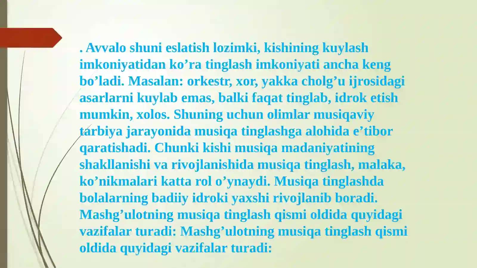 Maktabgachayoshdagibolalarningmusiqaviyfaoliyatimazmuni 4