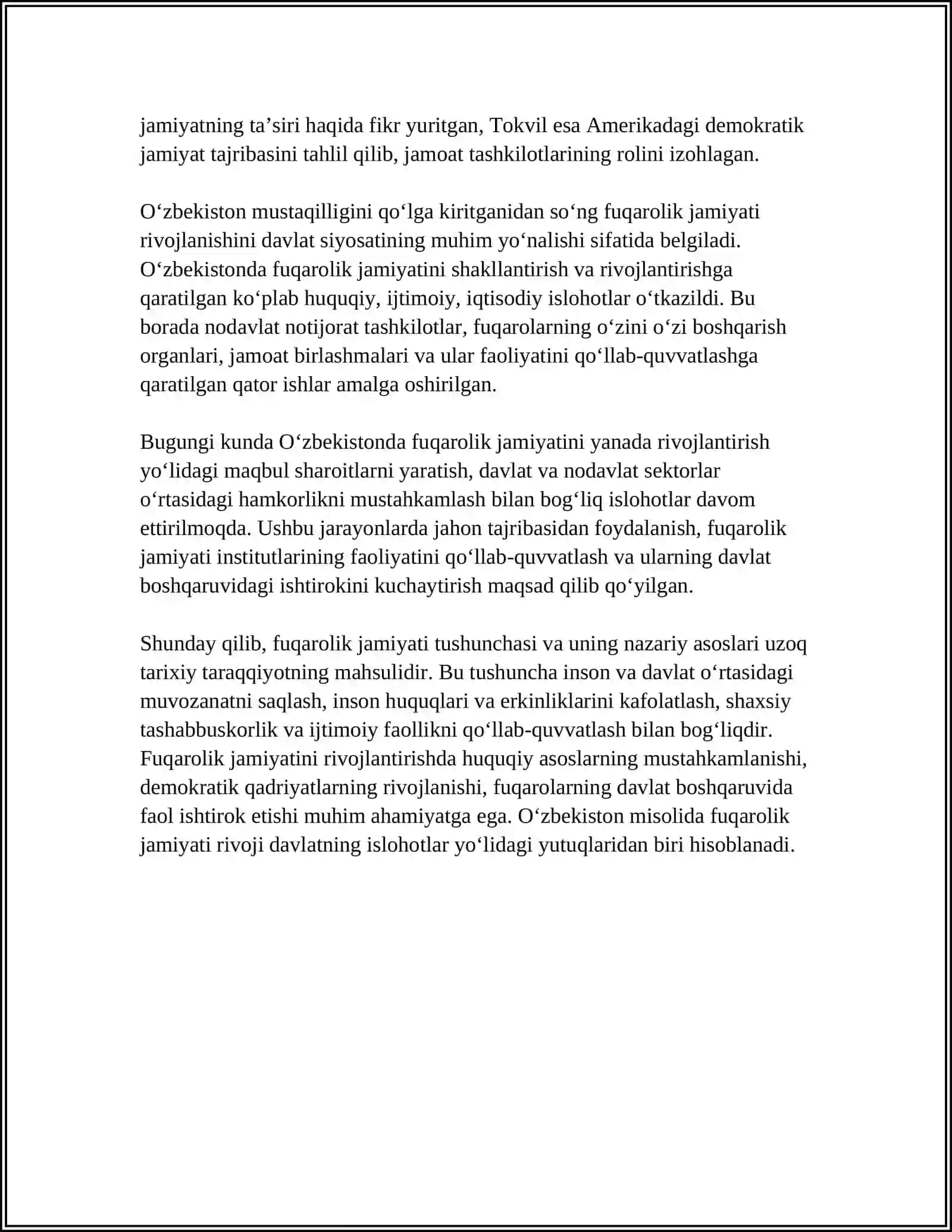 FUQAROLIK JAMIYATI GʻOYASING RIVOJLANISH TARIXI VA ASOSIY BOSQICHLARI VA ISTIQBOLLARI 4
