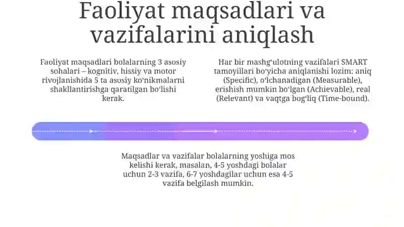 Bolalar faoliyatini loyihalashning asosiy tamoyillari 4