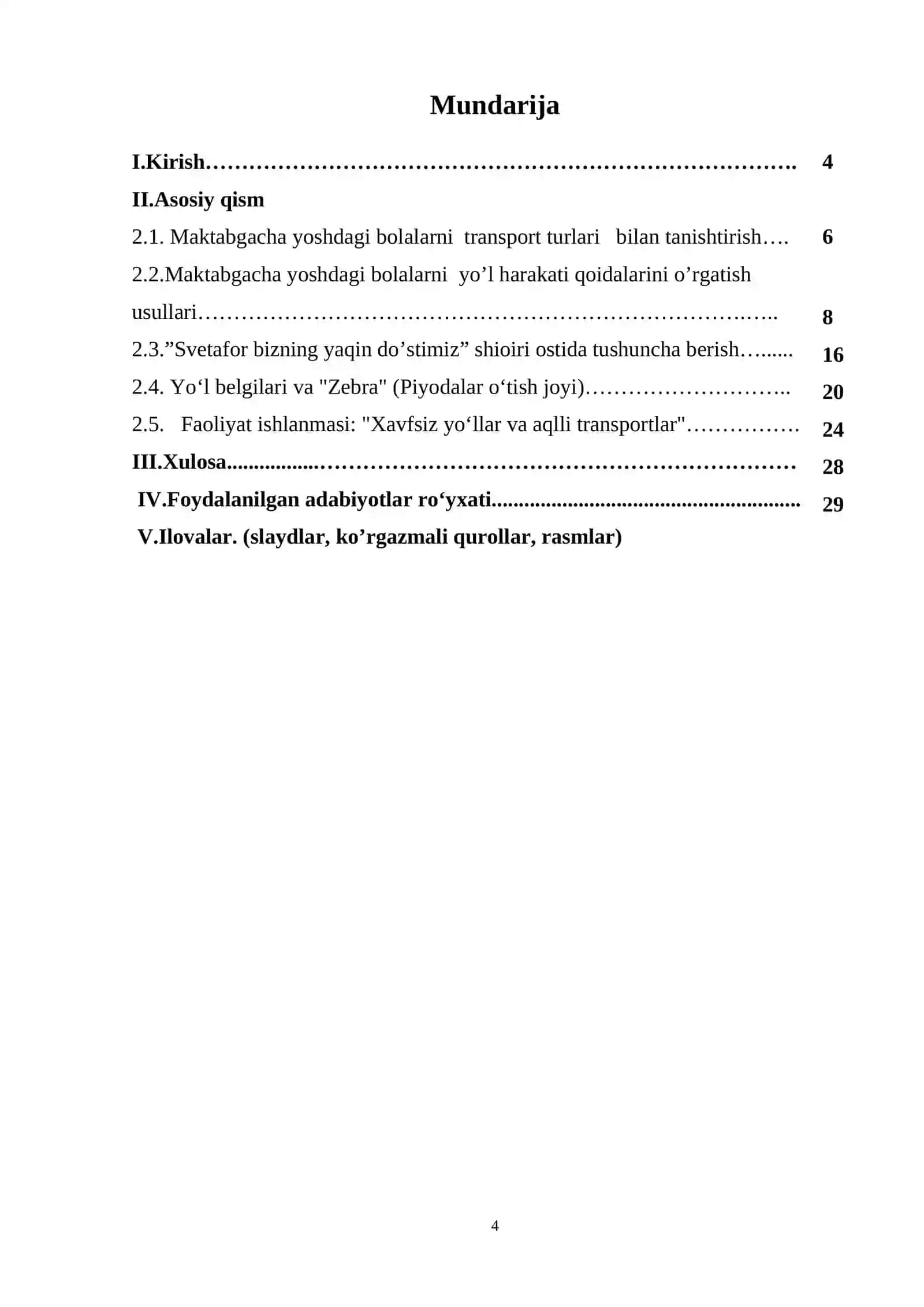 MAKTABGACHA TA’LIM TASHKILOTI TARBIYACHILARI MALAKA OSHIRISH KURSI 4