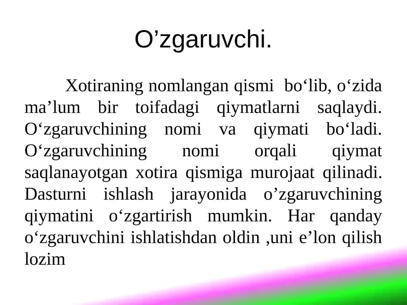 C++ algoritmik tili.Kirish 4