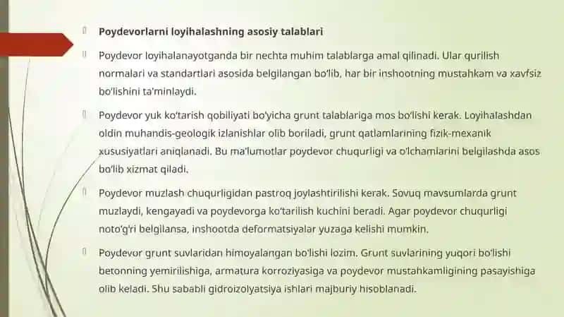 Poydevorlarning turlari va konstruksiyalari 4