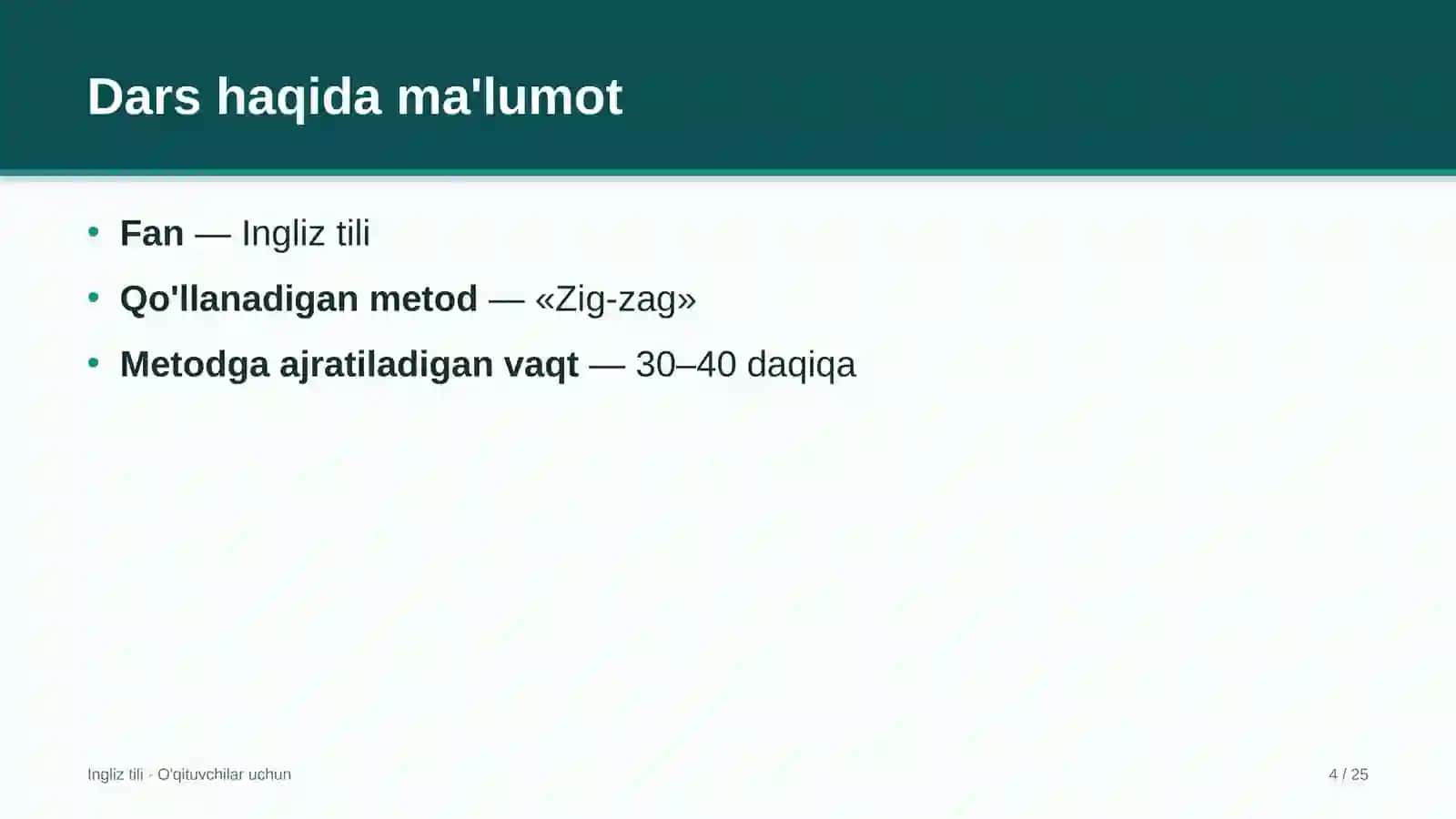 ingliz tili darslarida zig zag metodidan foydalanish 7959 4