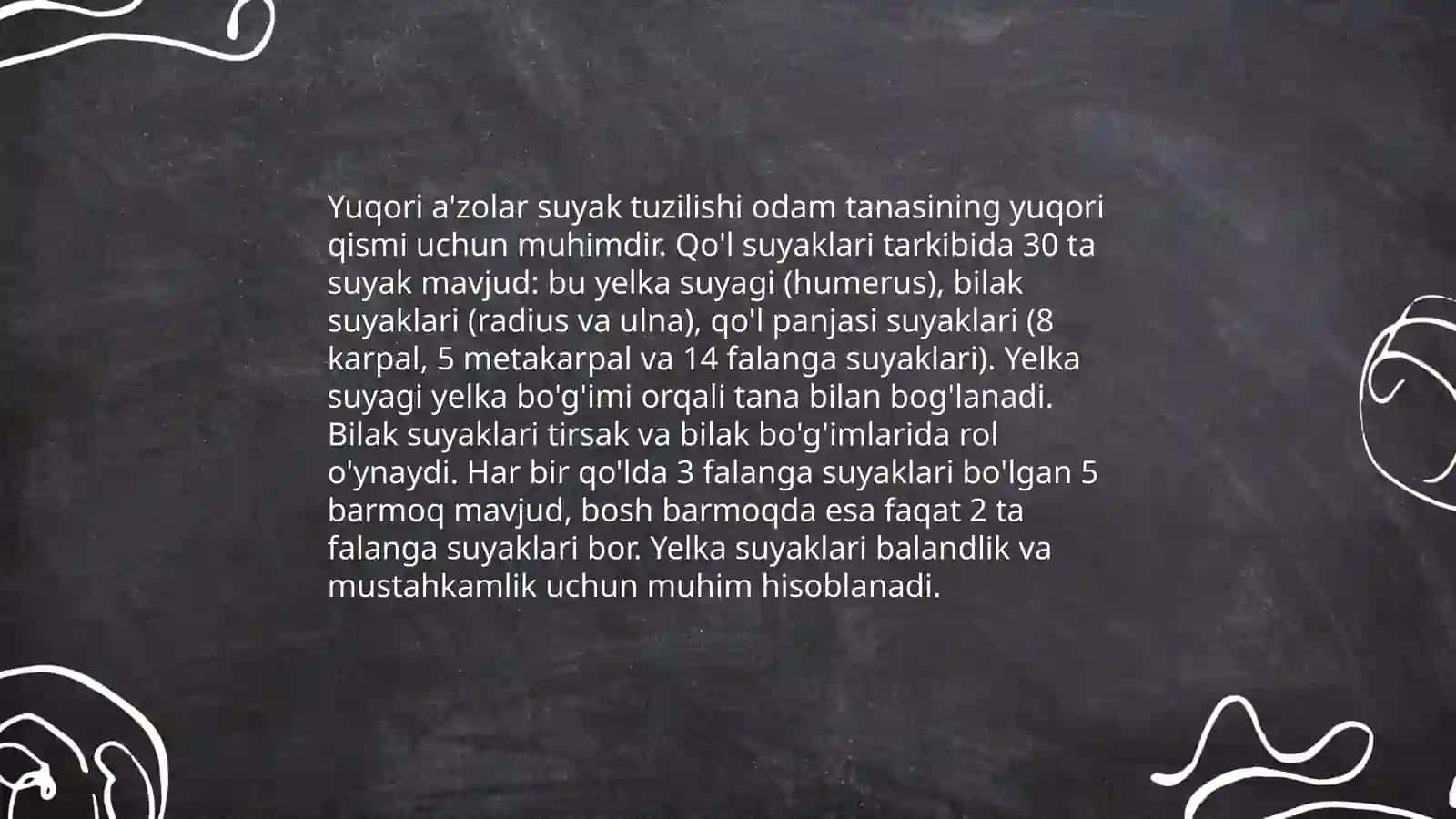 Tana boʻyin yuqori va pastki a'zolar tuzilishi 4