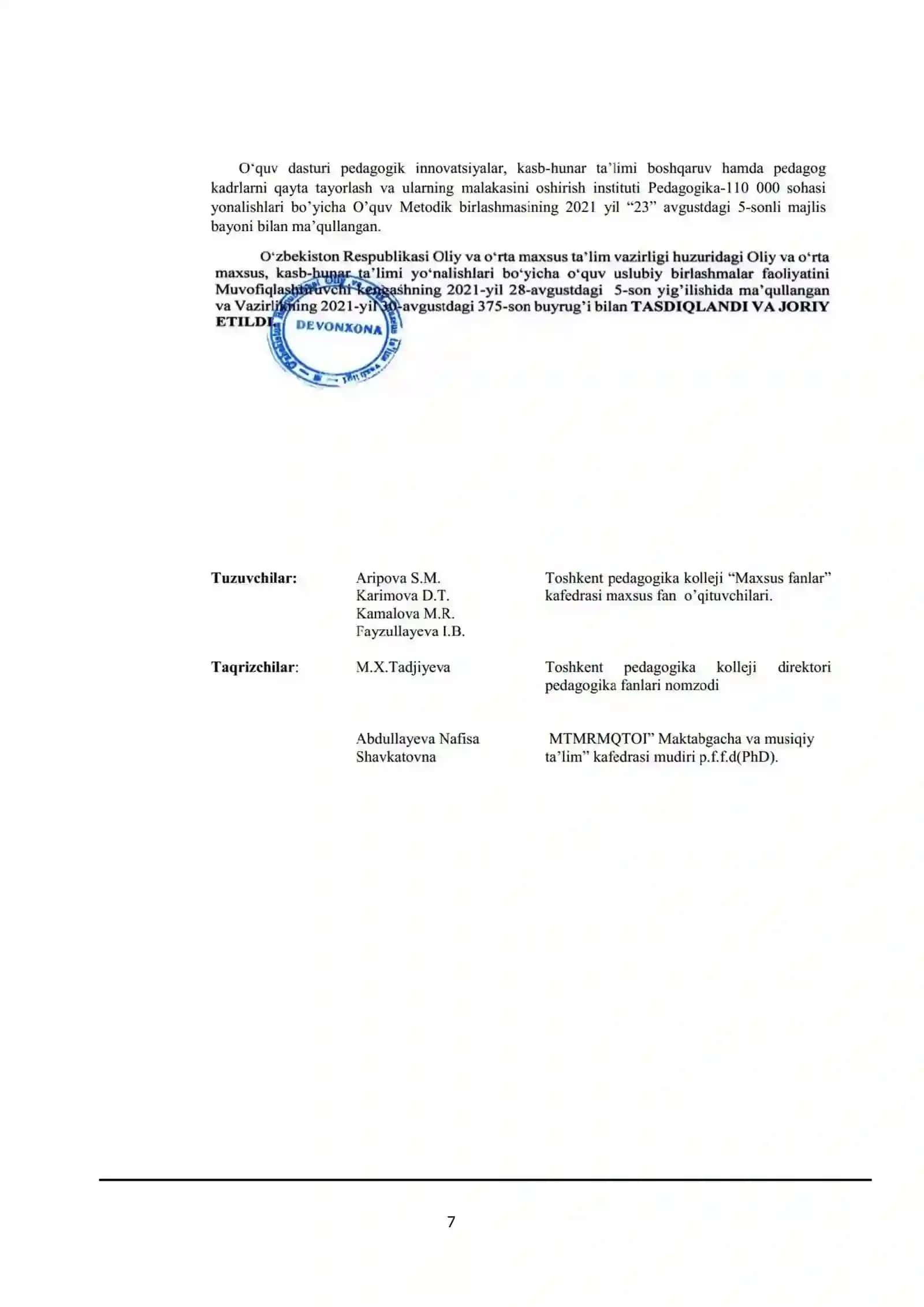 MAKTAB TA’LIMIGA TAYYORLOV O‘QUV AMALIYOTI fanidan O‘QITISH MATERIALLARI TO‘PLAMI 4