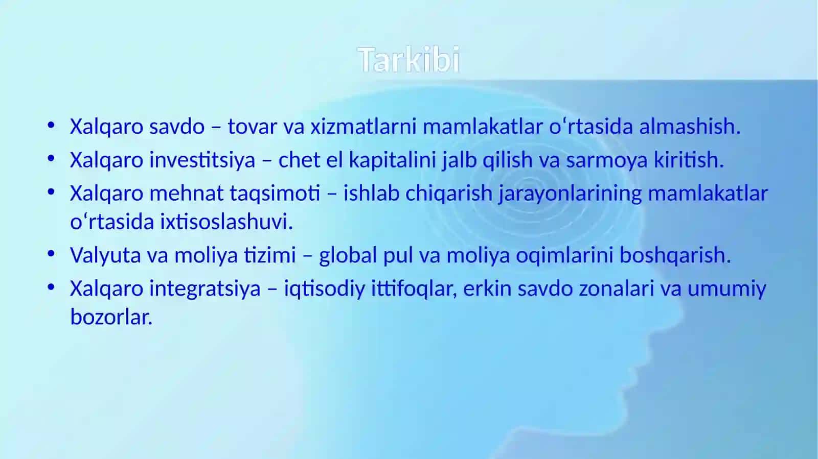 Jahon xo’jaligi to’g’risidagi iqtisodiy ta’limotlar 4