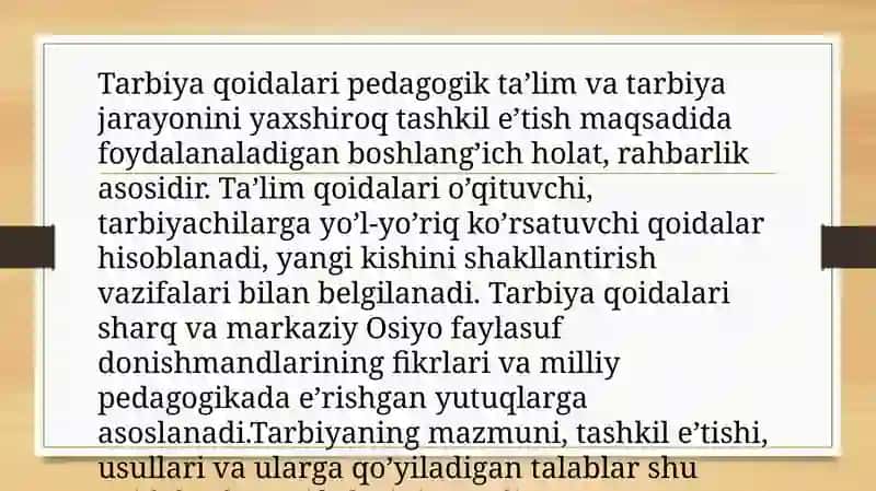 Pedagogik Faoliyatda Tarbiyat Urlari 4