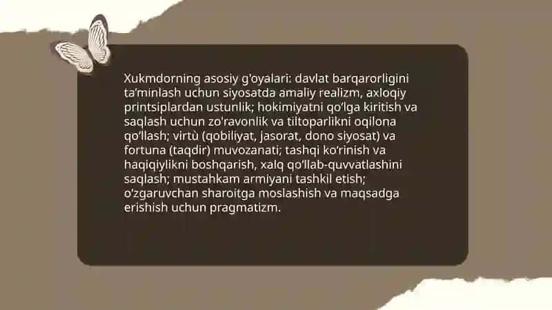 Makiavelling ‘’Xukmdor asari’’ 4