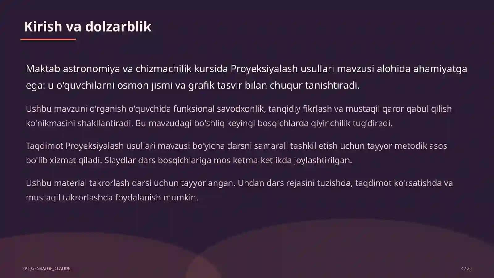 Proyeksiyalash usullari (8-sinf) 4