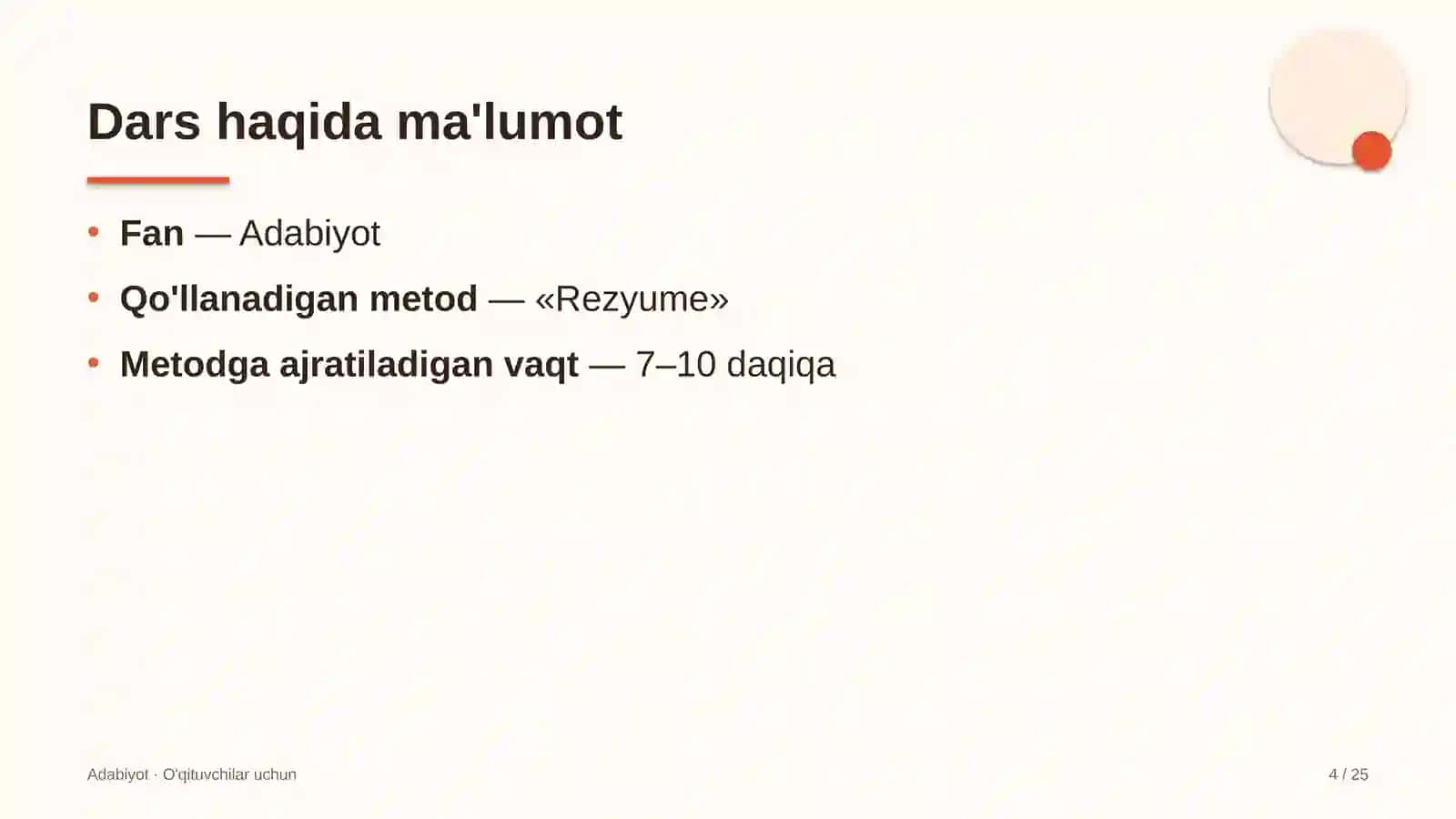adabiyot darslarida rezyume metodidan foydalanish 6754 4