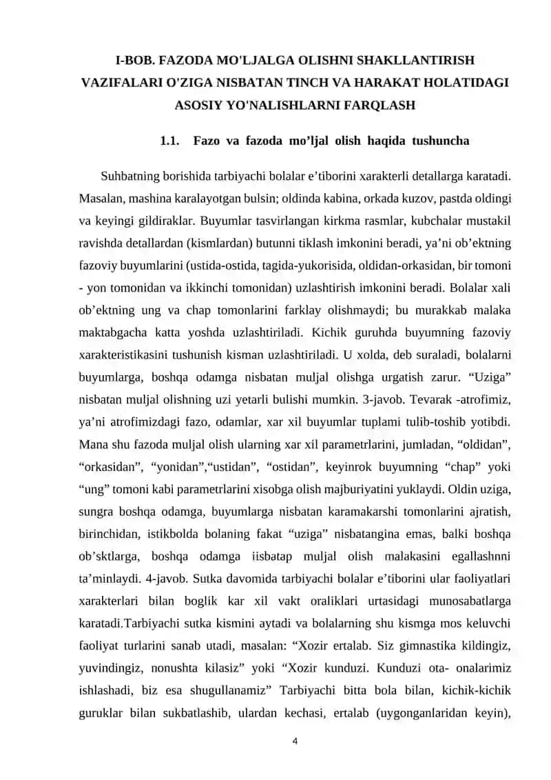 FAZODA MO'LJALGA OLISHNI SHAKLLANTIRISH VAZIFALARI 4