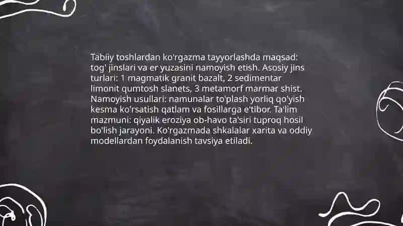 Tabiiy materiallardan ko'rgazmali qurollar tayyorlash 4