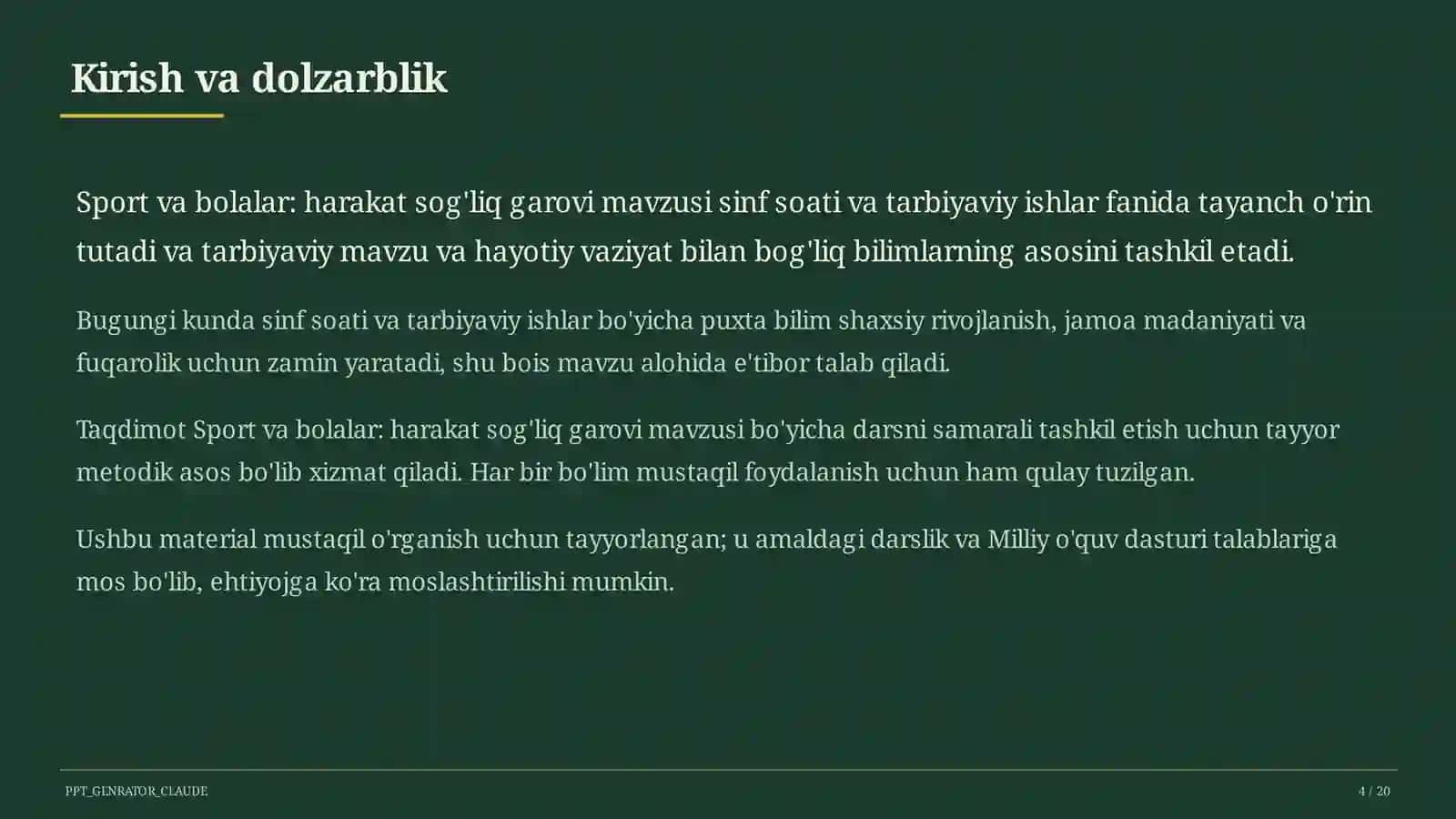 Sport va bolalar: harakat sog'liq garovi 4