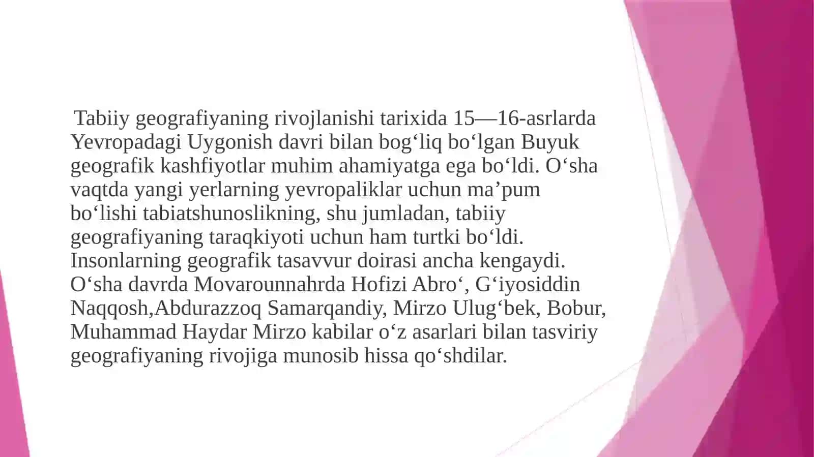 GEOGRAFIYANING RIVOJLANISH BOSQICHLARI 4