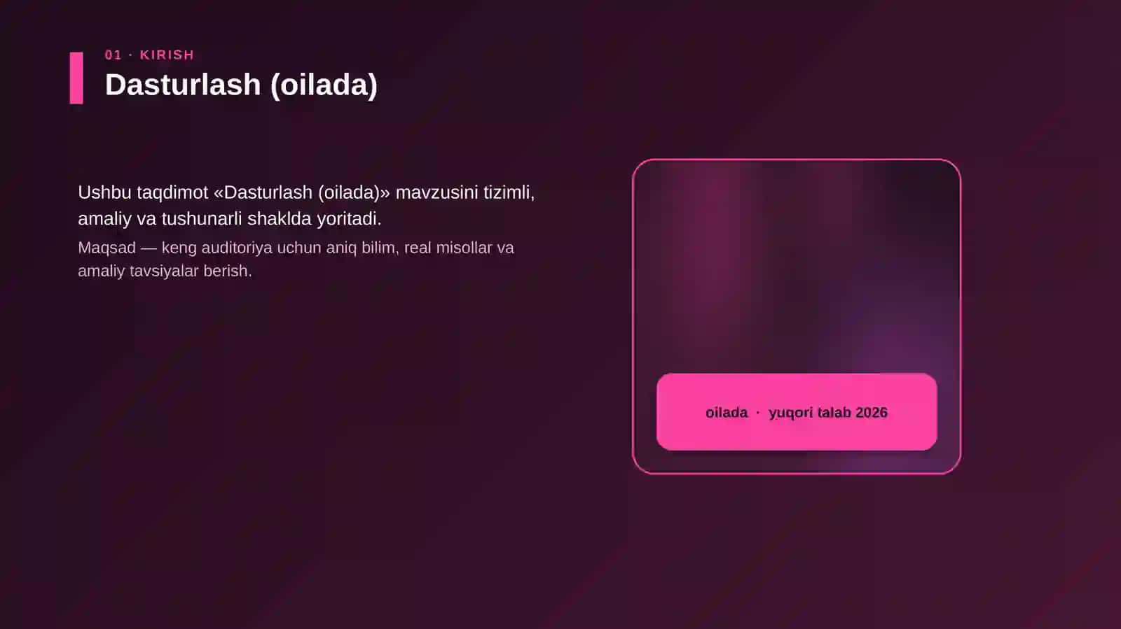 Dasturlash (oilada) 4