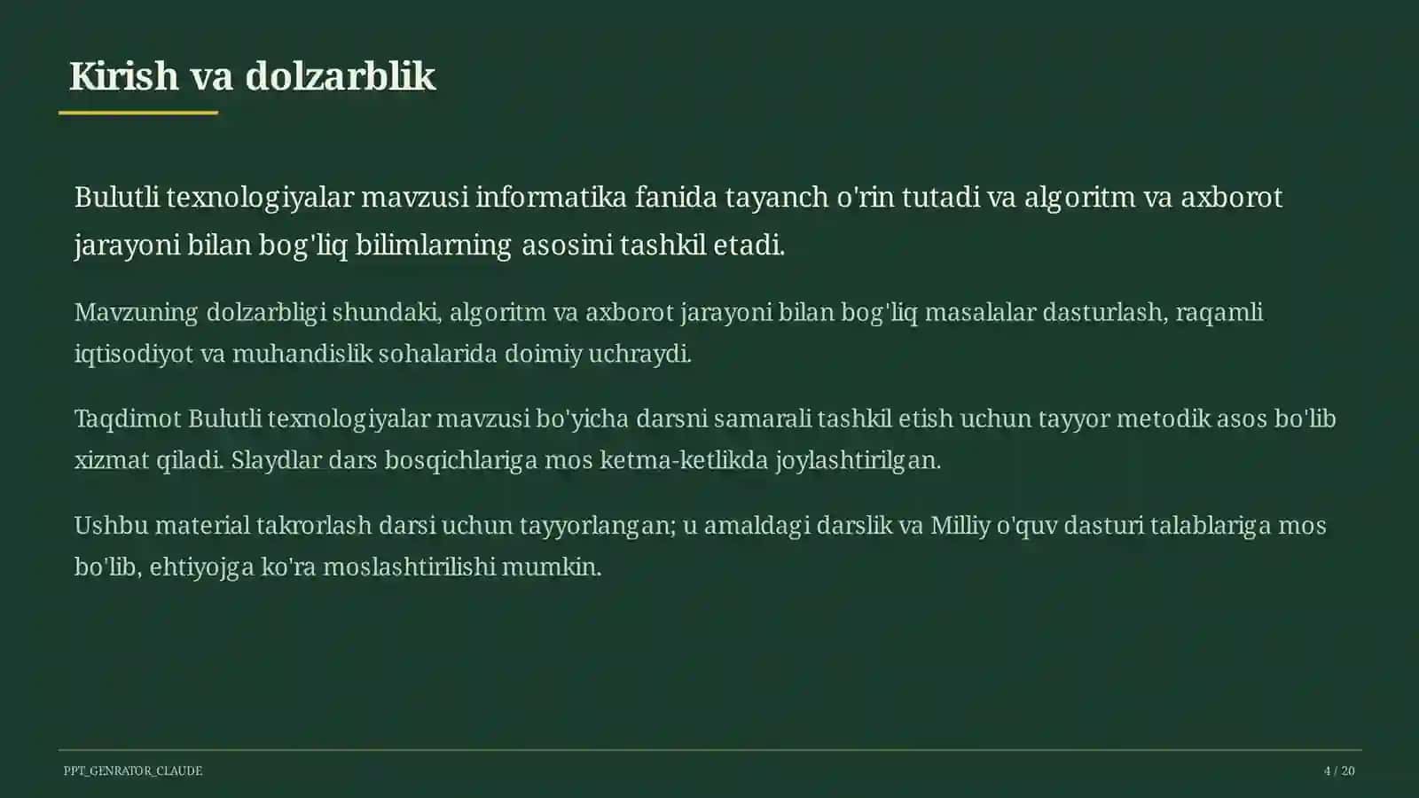 Bulutli texnologiyalar (11-sinf) 4
