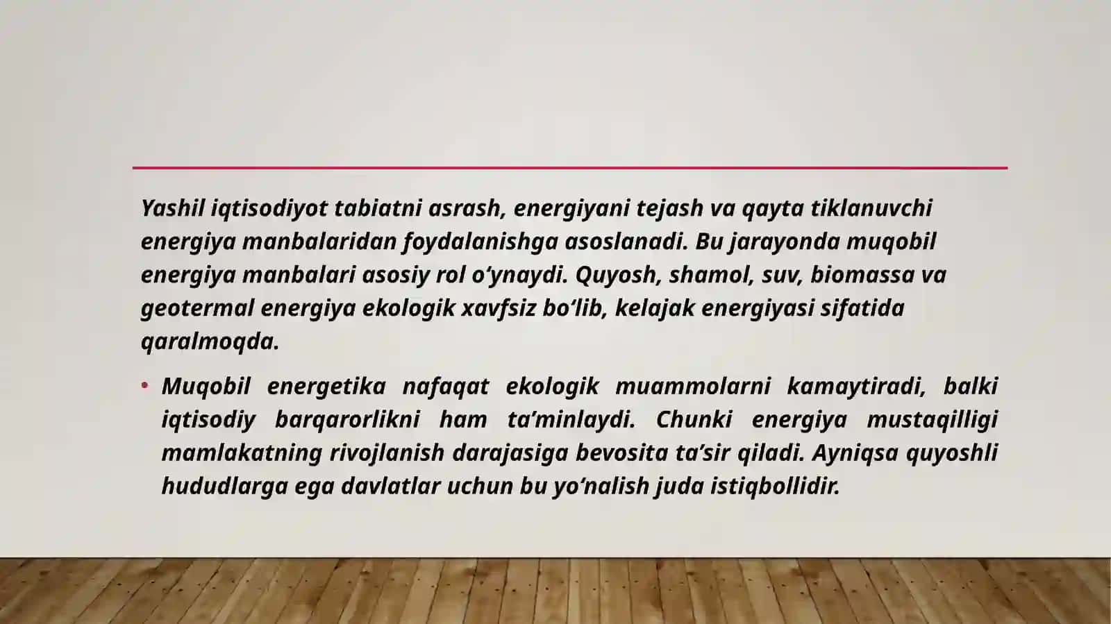Yashil iqtisodiyot tushunchasi 4