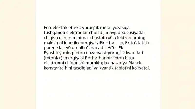 Kvant mexanikaning yaratilishi va kimyoning yaratilishi 4