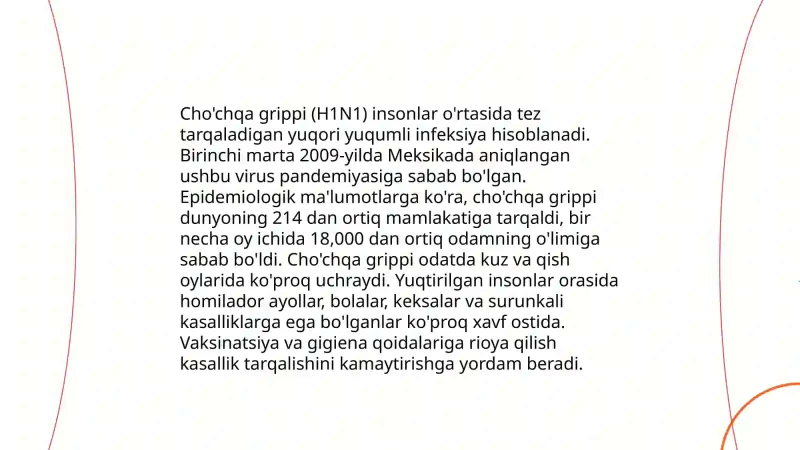 Paranda va cho'chqa grippi va uning hozirgi kundagi muommolar 4