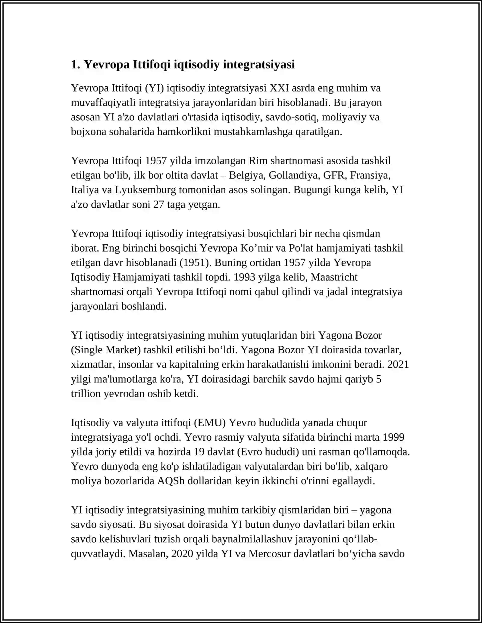 YEVROPA ITTIFOQI MAMLAKATLARI IQTISODIYOTI INSTITUTSIONAL MUHITINING XUSUSIYATLARI 4