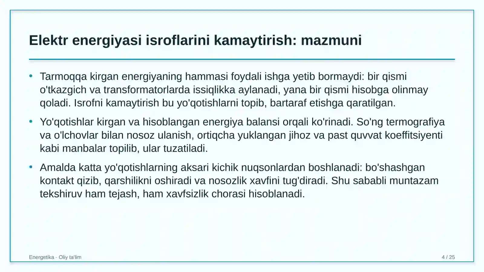 yakka tartibdagi uy joy qurilishida elektr energiyasi isroflarini kamaytirish 5934 4