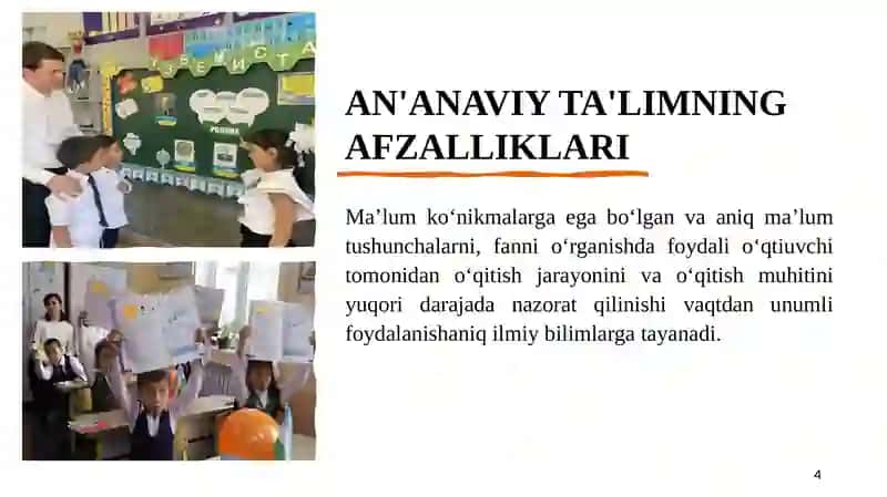 Ta'limda an'anaviy va noan'anaviy innovatsion metodlarning qo'llanilishi 4