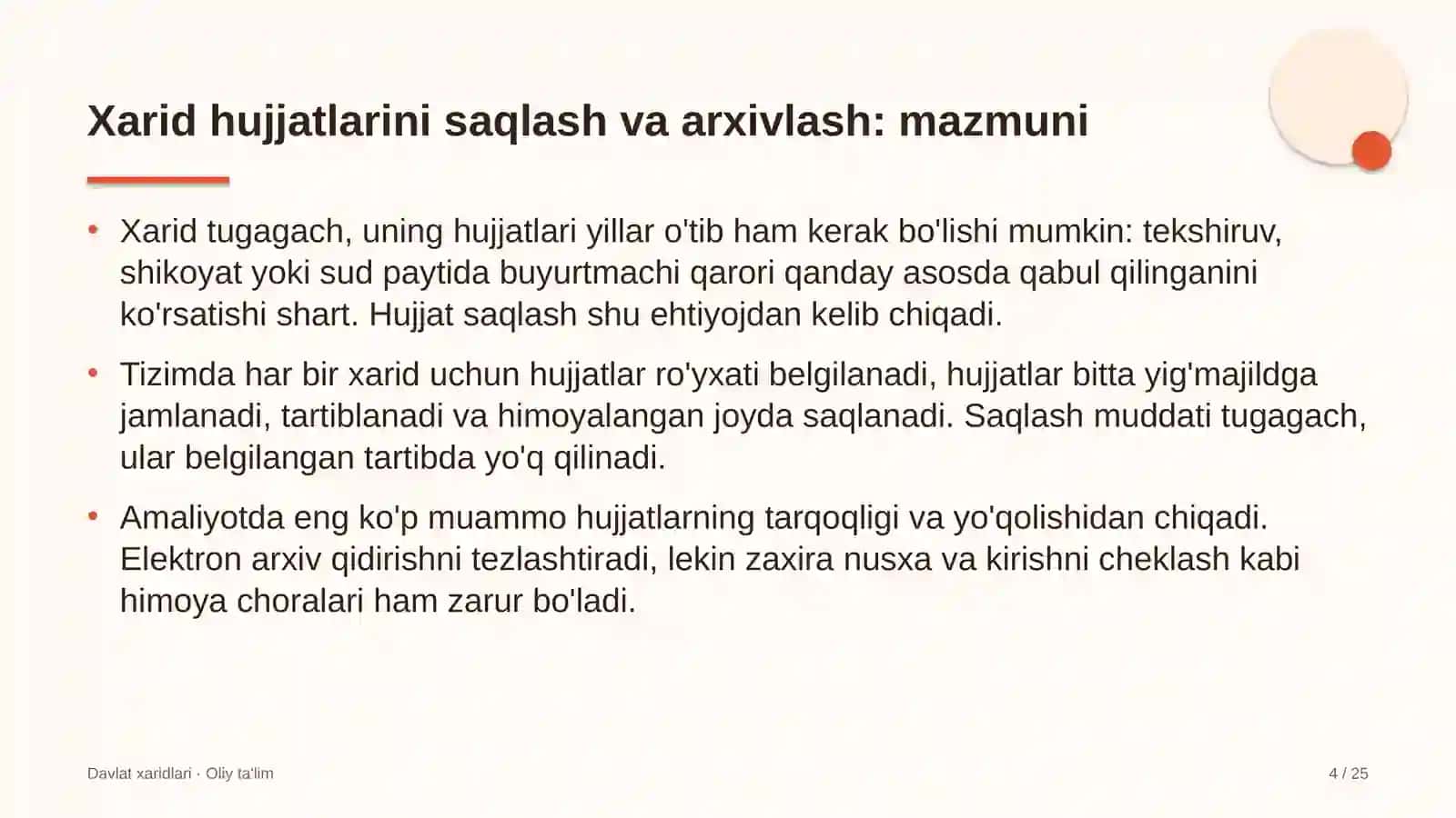 akusherlik va ginekologiyada xarid hujjatlarini saqlash va arxivlash 7218 4
