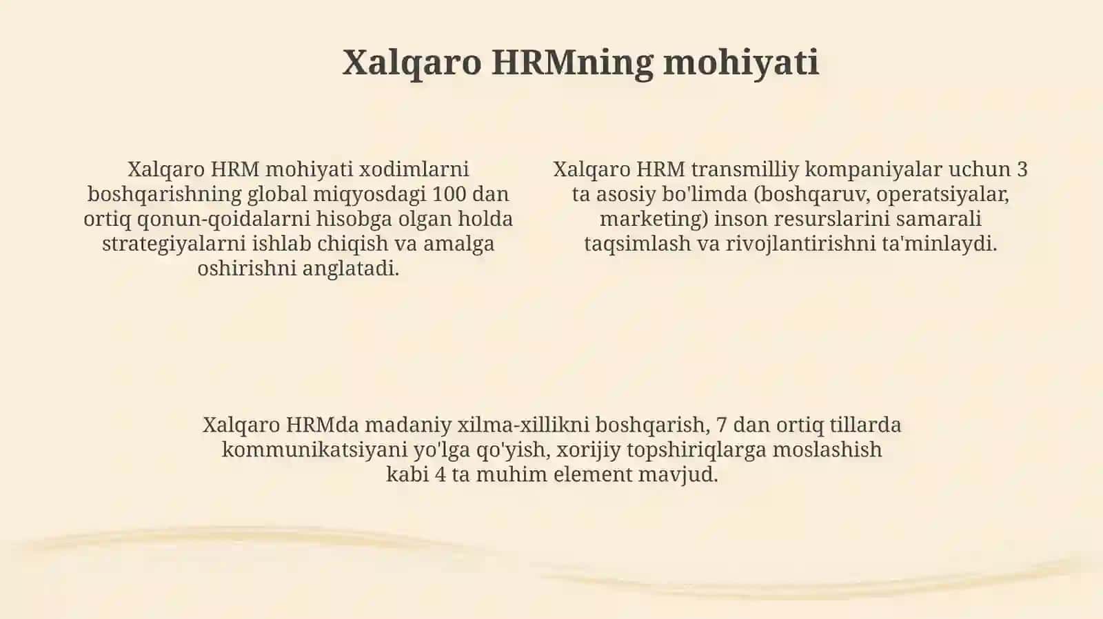 Xalqaro inson resurslarini boshqarishda ishga qabul qilish va kadrlarni ushlab qolish strategiyalari 4
