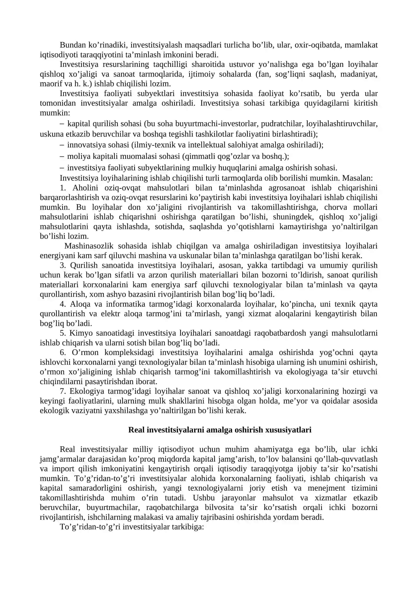 Investitsiya jarayonlarining mazmuni va asosiy bosqichlari 4