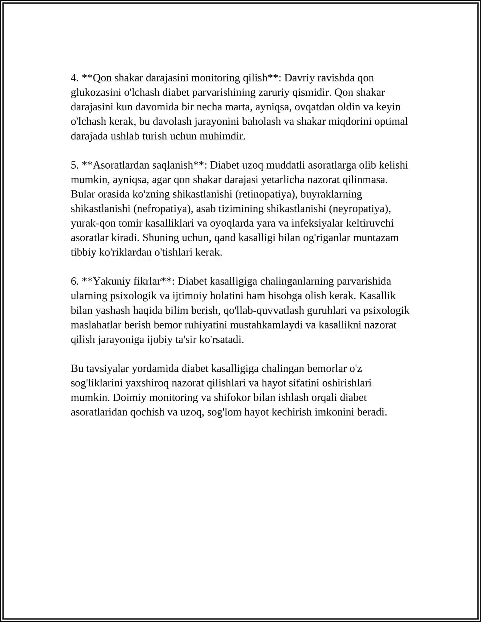 ENDOKRINOLOGIK KASALLIKLARDA BEMORLARNI PARVARISHLASH 4