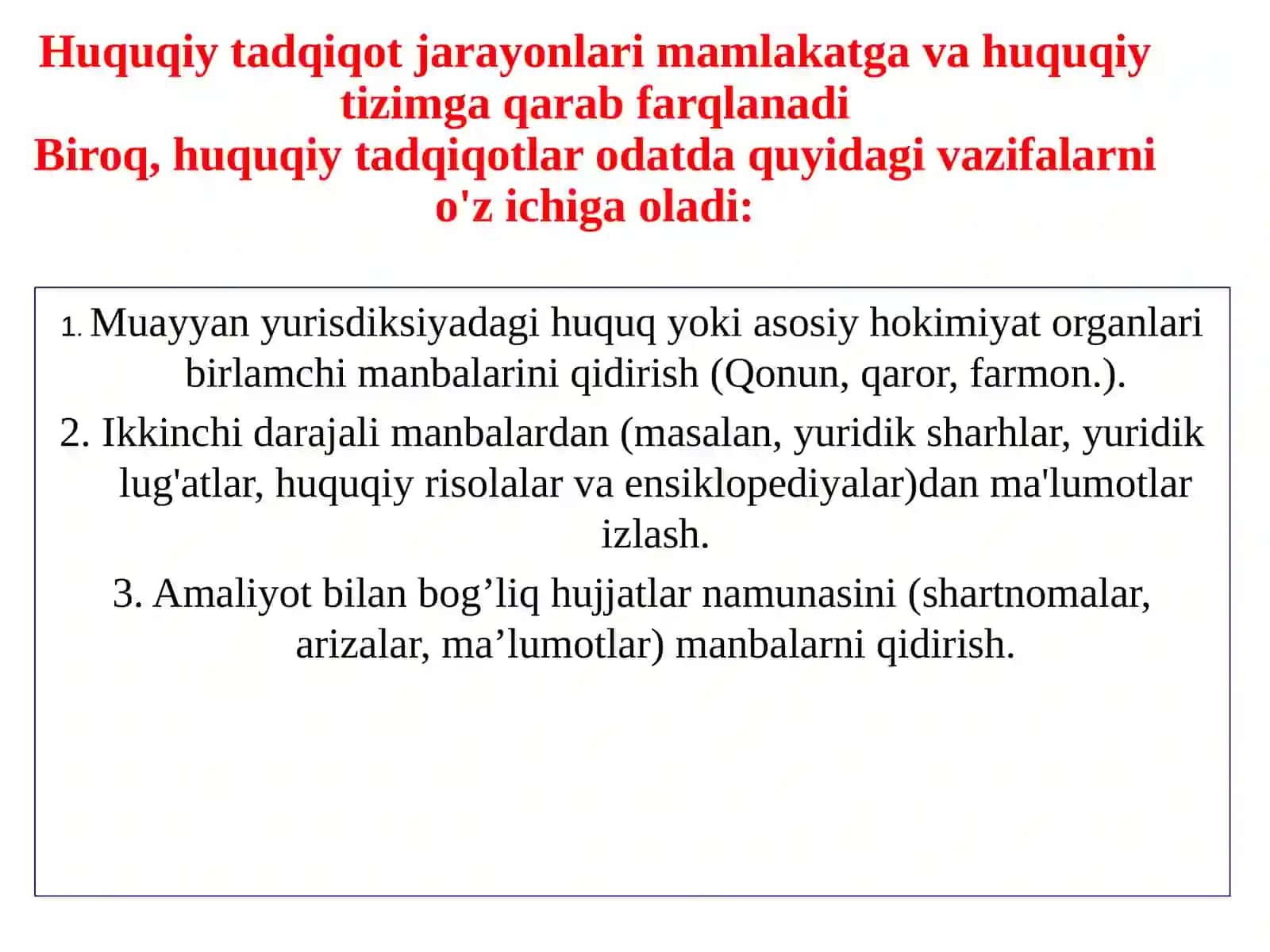 AXBOROTLARNI SARALASH, BAHOLASH VA ISHLATISHKO’NIK MALARI 4