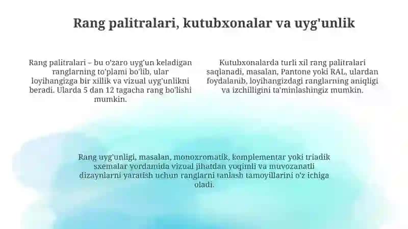 Rang tanlash va modellari 4