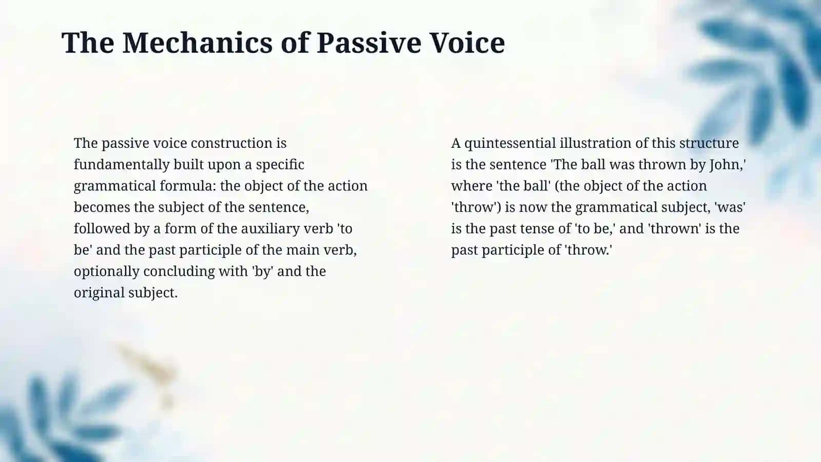Passive voice 4