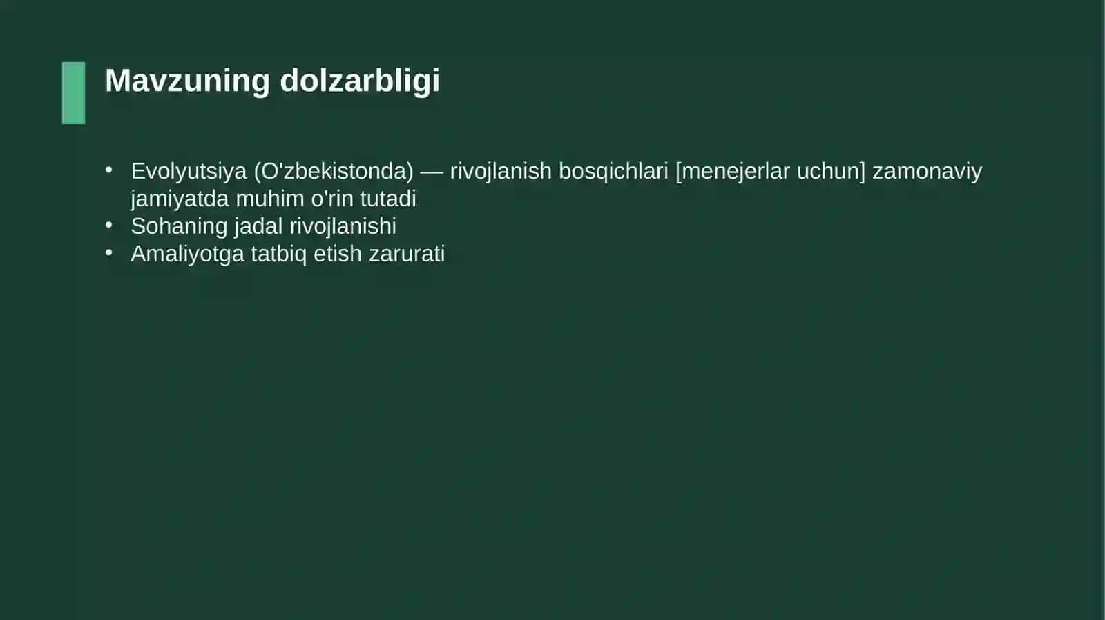 Evolyutsiya (O'zbekistonda) — rivojlanish bosqichlari [menejerlar uchun] 4