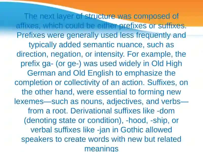 Morphological Structure of Words in Old Germanic Languages 4