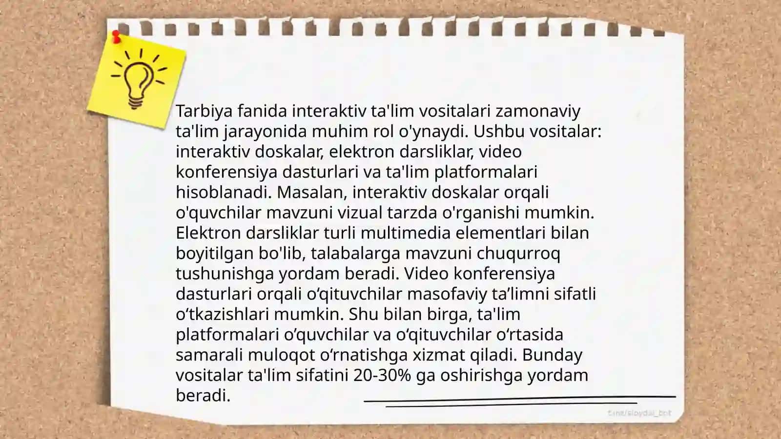 Tarbiya fanini o’qitishda axborot texnologiyalardan foydalanish 4
