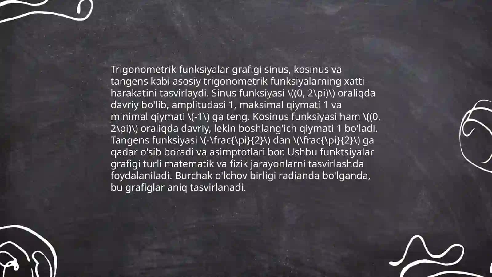 Trigonometrik funksiyalarni oʻqitish metodikasi 4