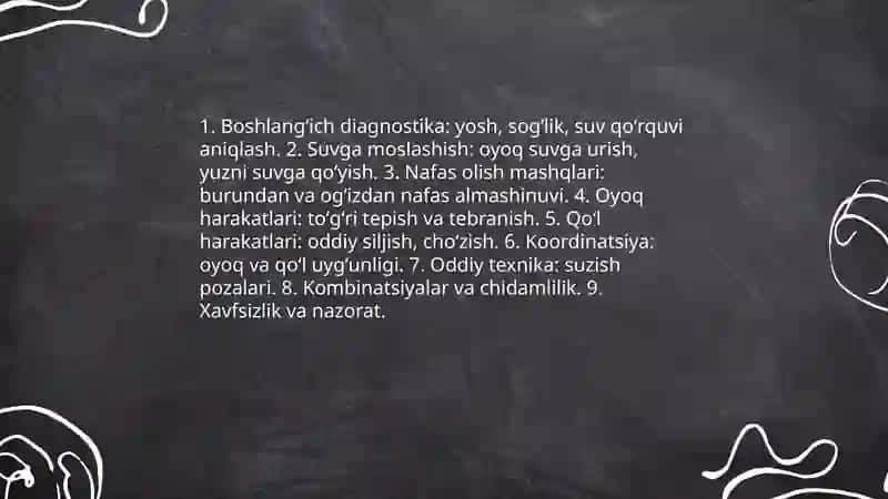 Suzish mashgʻulotlarida oʻrgatish metodikasi 4