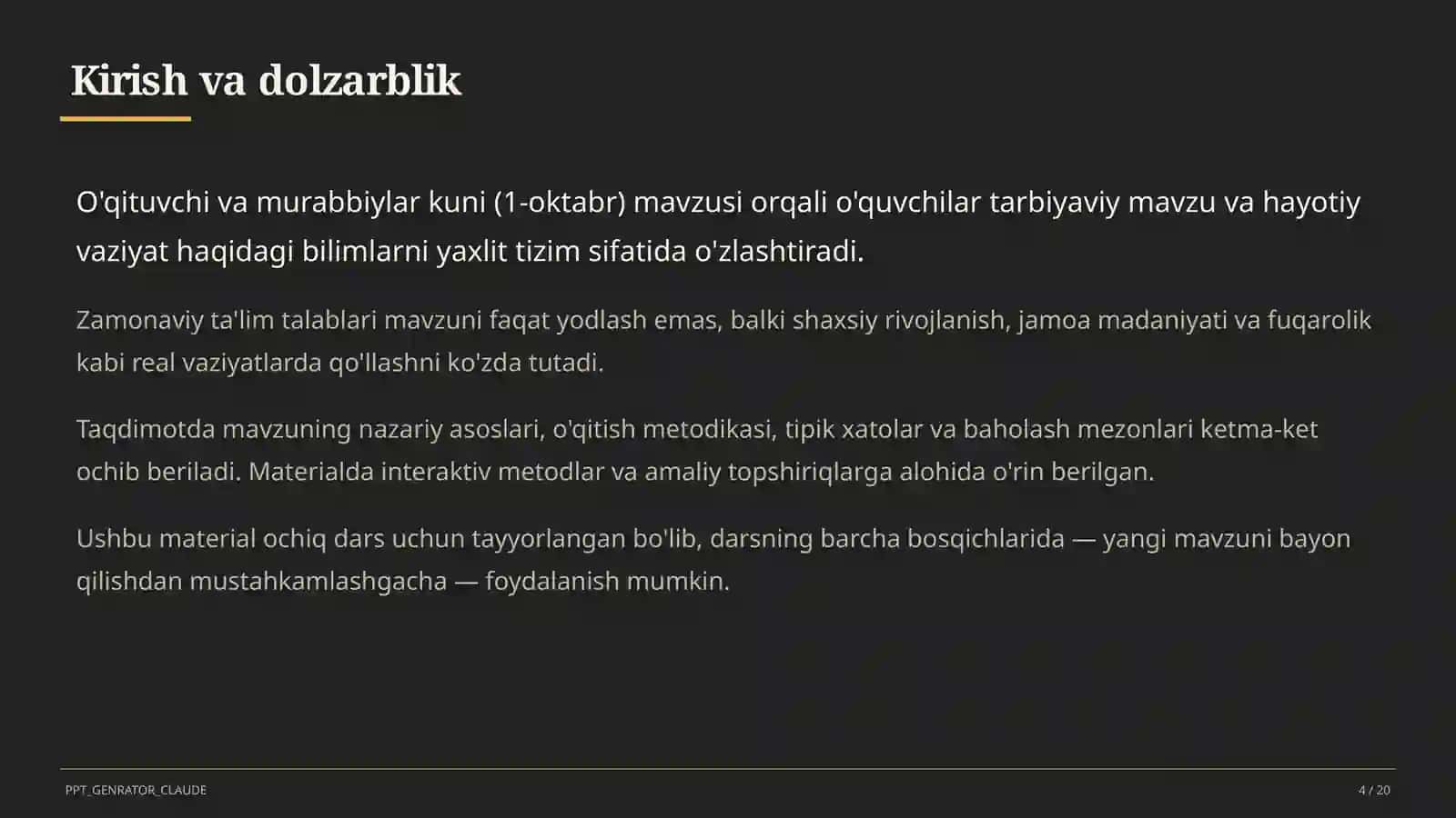 O'qituvchi va murabbiylar kuni (1-oktabr) 4