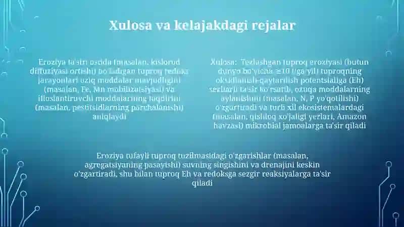 Tuproqning Oksidlanish-qaytarilish Jarayonlari 4