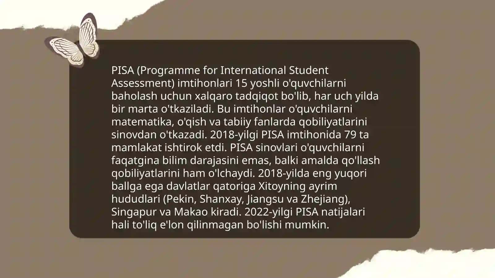 PISA dasturining maktab darslariga qoʻllanilishini tahlil qilish 4