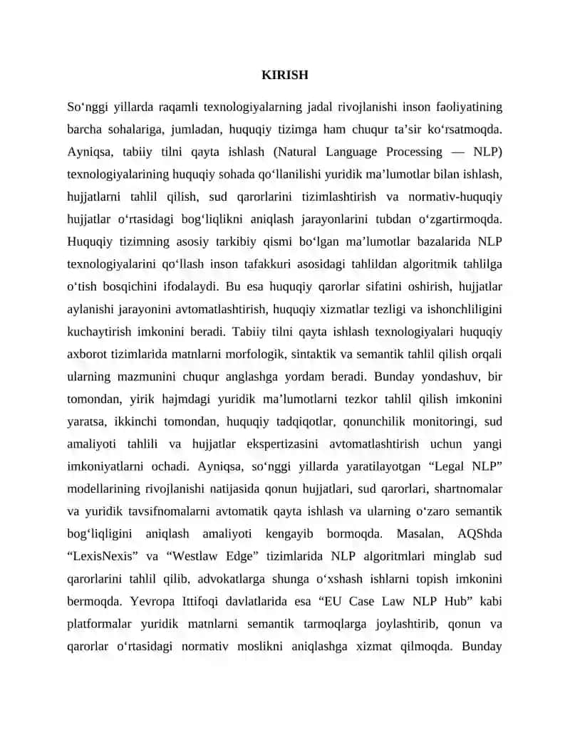 Huquqiy ma'lumotlar bazalarida tilni qayta ishlash (NLP) texnologiyalari 4