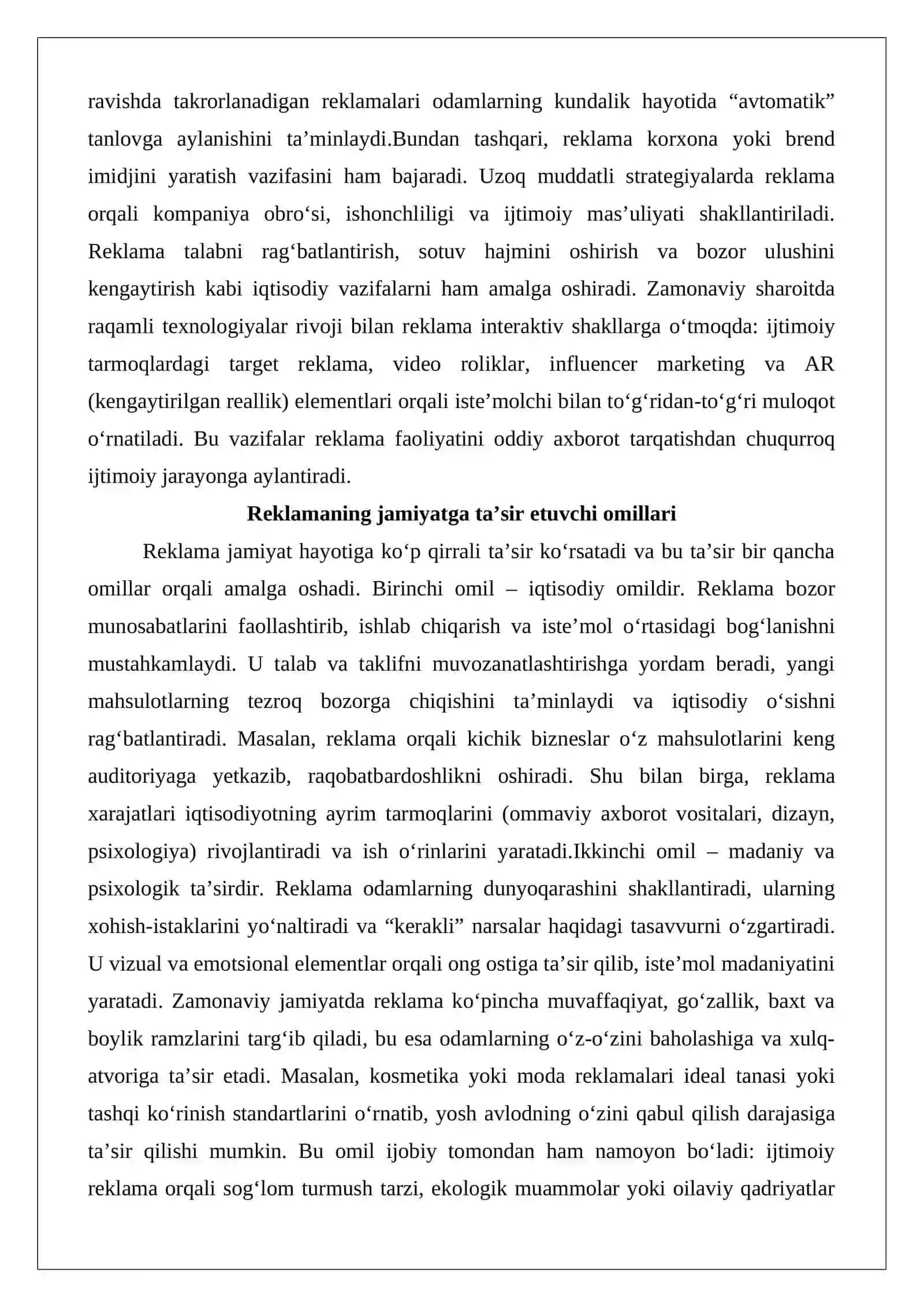 Reklamaning ijtimoiy mazmun-mohiyati 4